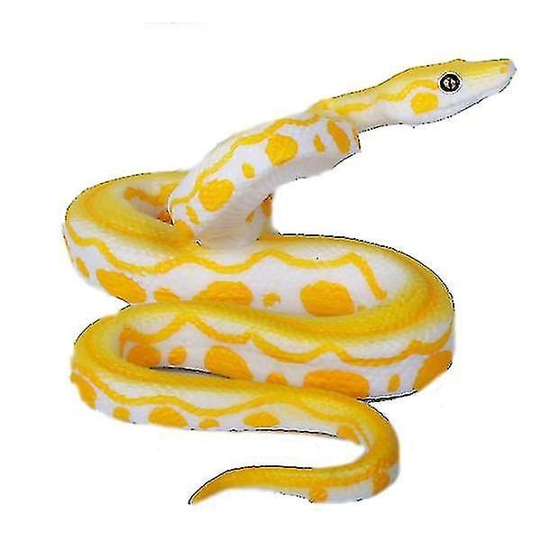 Realistisk falske slanger leketøy gummi slangefigur Golden boa constrictor