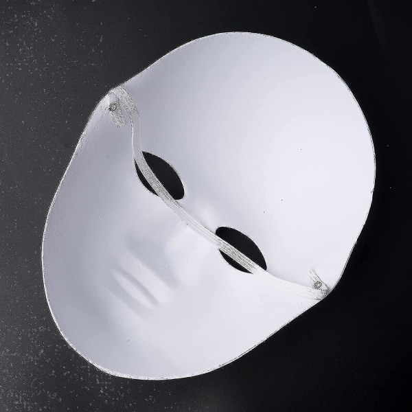 Halloween Maske Malbar Horror Maske Diy Halloween Party Kostüm Maske (papir, Hvit, 12 stk)