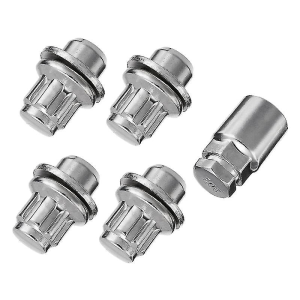 5 stk hjulmutterbolter låsemutter bil låsehjulmutter M12 X 15 for Toyota aluminiumslegering hjulbolter dekk tyverisikringsskruer