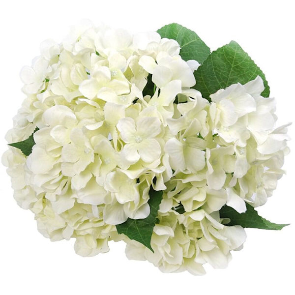 7 Large Heads White Silk Hydrangea Bouquet