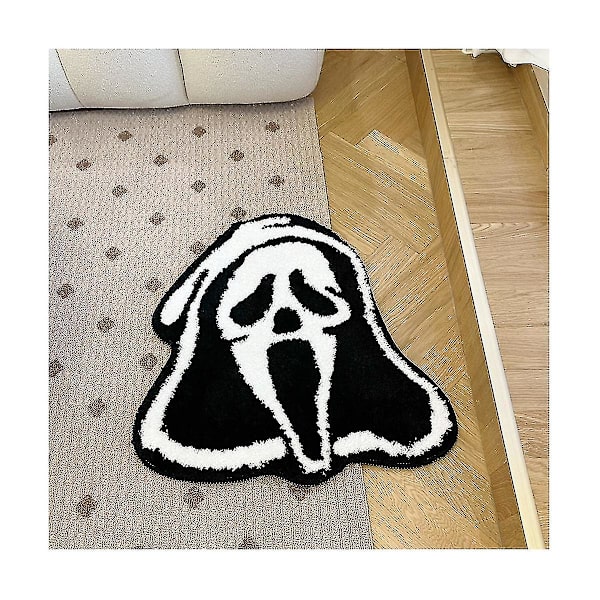 Ghostface Tufted Carpet Scream Movie Fluffy Rug Handmade Non Washable Mat Small Rugs For Bedroom As Shown