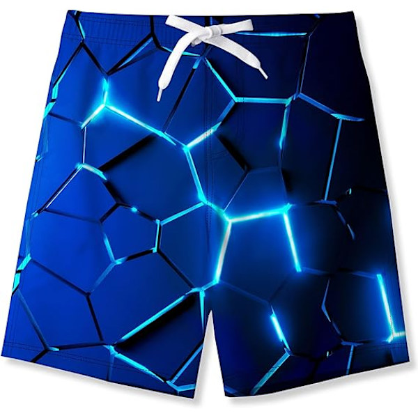 Pojkar 3D-tryckta roliga badbyxor Snabbtorkande strandkläder Sport löpning badshorts