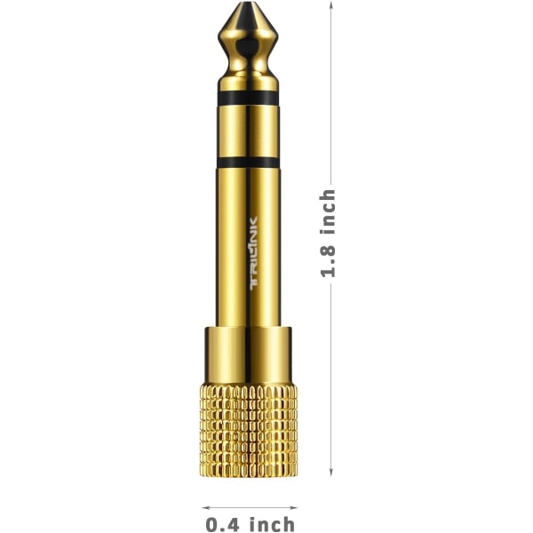 Audio Jack Adapter 6,35 mm Han til 3,5 mm Hun Stereo Jack Guldbelagt Pakke med 3