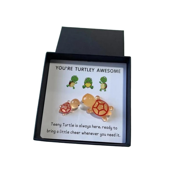 Fickkram Sköldpaddsdekoration med gratulationskort Känslomässigt stöd Du är Turtley Fantastisk sköldpadda Leksak Vänner Familj Alla hjärtans dag Minnesgåva Yellow