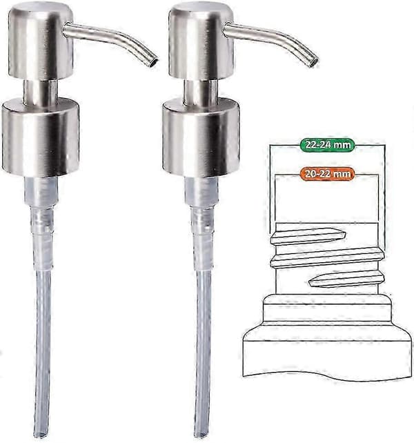 Ersättnings tvålautomat 24mm Borstad Hög Kvalitet 2-pack