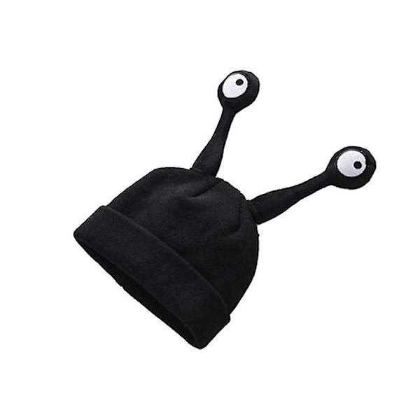 Varmt efterår vinter nyhed strikket hue beanie til børn snegl horn insekt tentakel hat (lys grå) Black