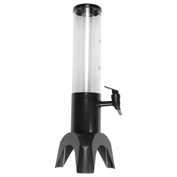 1,5 l øldispenser tårn let at rengøre integreret hane med isrør og LED-lys klar drikkevaretårn Black