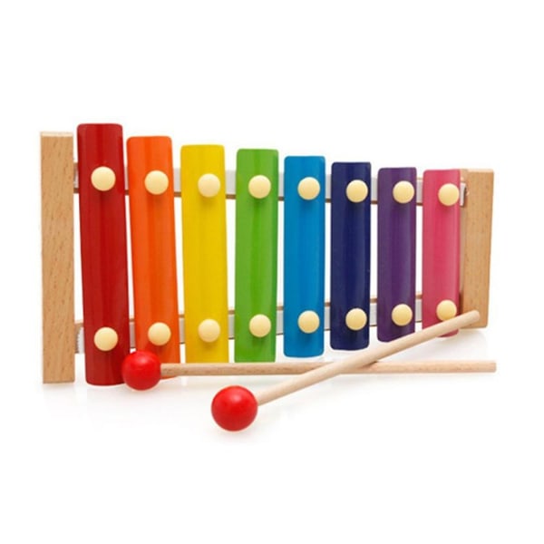 Xylofon Regnbuefarve Musiklegetøj Trommer Percussion Legetøj med træklubber Førskoleundervisning Legetøj Børnegaver