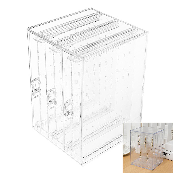 Akryl örhänge displayställ stativ arrangör hållare örhängen förvaring klar låda
