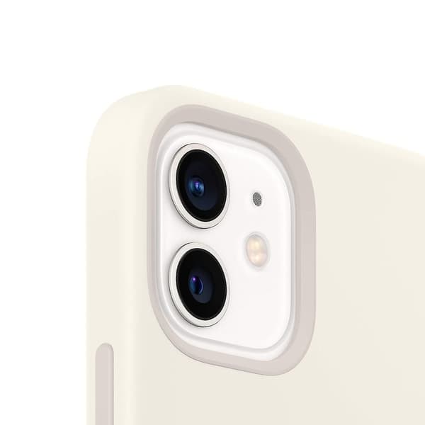 iPhone 12, 12 Pro Apple Silikonvitt MagSafe Skyddande Skal