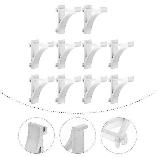 10 kpl Pakastinka Hyllykiinnikkeitä Jääkaapin Tukikoukkuja Jääkaapin Hyllytukia Silver 2.7X2.5CM