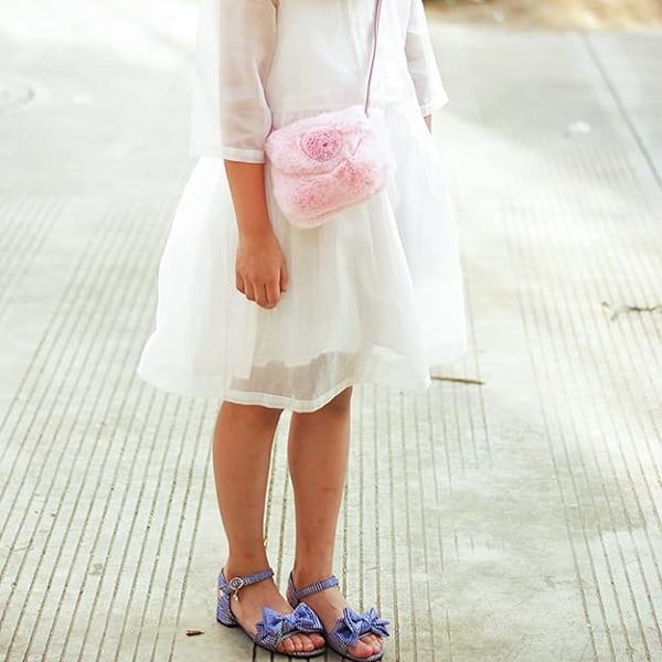 Liten plysjveske, minivesker for prinsesser, for barn 1 til 3 år, rommer nøkler, servietter, masker, kort