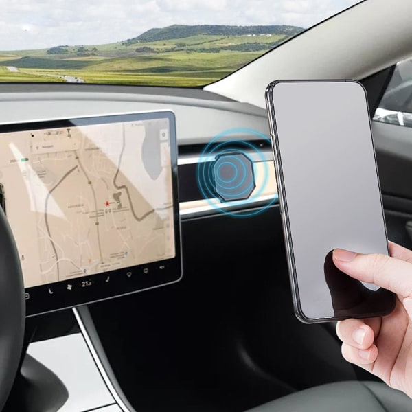 Magnetisk biltelefonhållare Monitorfäste Skärmstöd För -tesla Model S Y 3 White