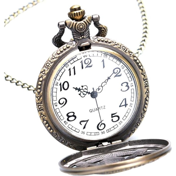 Pocket Watch Quartz Pocket Watch for Men Planet Dial Necklace Pocket Watch Gift