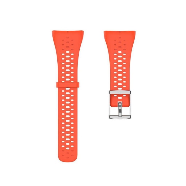 Klokkereim Silikonbånd Pustende svettetett armbånd for Polar M400 M430 Orange
