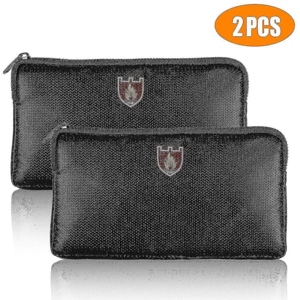 Brandsikker pengeskabsdokumenttaske Happy H 2Pcs