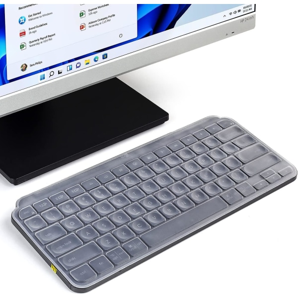 Klart tastaturdeksel for Logitech MX Keys Mini Minimalistisk trådløst opplyst tastatur, Logitech MX Keys Mini-tastatur hudbeskyttertilbehør