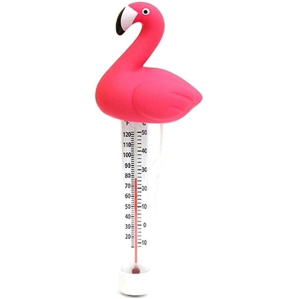 Floating Pool Thermometer Swimming Pool Thermometer Floating Flamingo Water Thermometer, For All Outdoor And Indoor Swimming Pools Spas Jacuzz(red)1pc