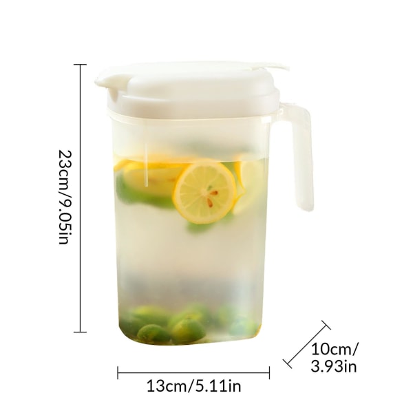 2,4 liters plastkanna med lock Miljövänliga Karaffer Mix Drycker Vattenkanna för varm/kall Lemonad Juice Dryckesburk Iste vattenkokare