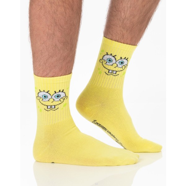 SpongeBob SquarePants Unisex Kalvestrømper 5-pak Gult Multi-karakter Yellow 4-8 UK