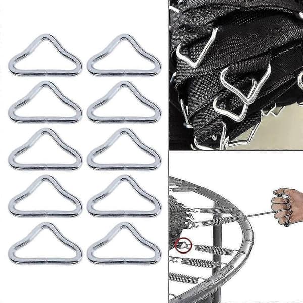 10 stk/pakke Trampolinmåtte Trekantringe Spænde Universal Pasform Ring V-ringe