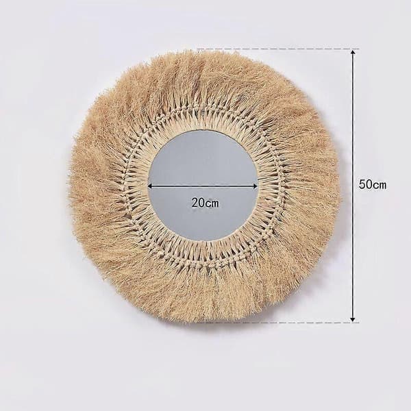 Pyöreä koristapeili, meriruoho, 50 cm