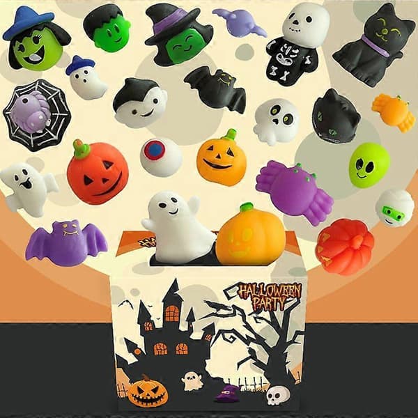 36 st Halloween Squishy Leksaker Set Antistress Sensoriska Stresslindrande Leksaker För Barn Kalaspresent