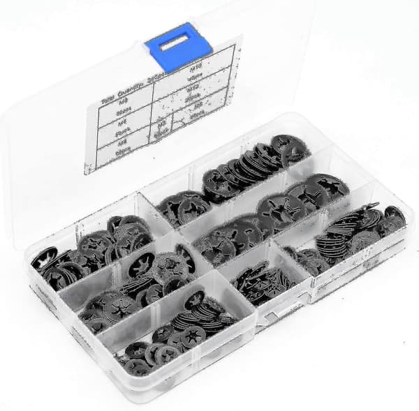 340 st Låsbrickor Starlock Låsbrickor Kit Lagerfäste M3 M4