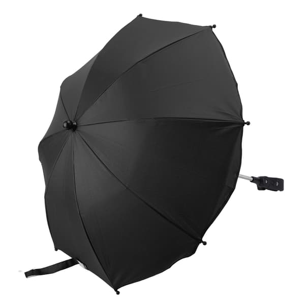 14 inch Universal Stroller Umbrella with UV Protection Adjustable Stroller Parasol Black (Silver Glue)
