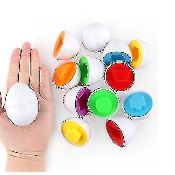 Ægmatchende legetøj Pædagogisk legetøj til børn Ægfarve- og formgenkendelsesbygning