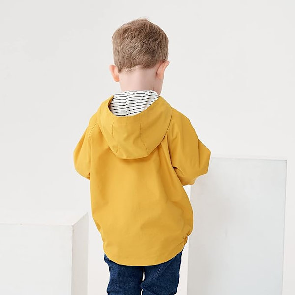Børne Vindjakke, Baby Print Vindtæt Frakker Vindjakke Yellow 2-3years