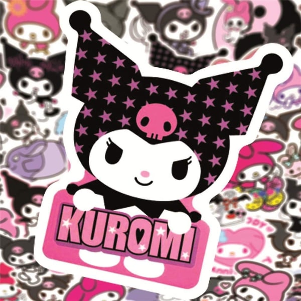 Kuromi And My Melody Stickers Pack| 50 st Cute My Melody Kuromi Sanrio Stickers För Laptop Vattenflaska Case Telefon Skateboard - Vinyl Vattentät