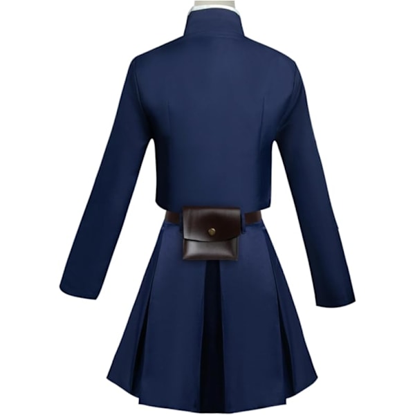 Anime Nobara Kugisaki Cosplay Kostyme, Zenin Maki Uniform Skjørt Frakk Uniform Kostyme Sett Karneval Fest Antrekk Black M
