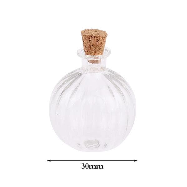 1:12 Dockskåp Miniatyr Glasflaska Korklock Tiny Jar Flaskor Dockhusdekor Transparent 30mm