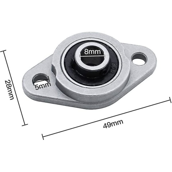 6 st Kfl08 kuddförsedd lager 8 mm diameter zinklegering självinställande kuddförsedd lager rombiskt lagerblock för Kfl-serie maskiner transport