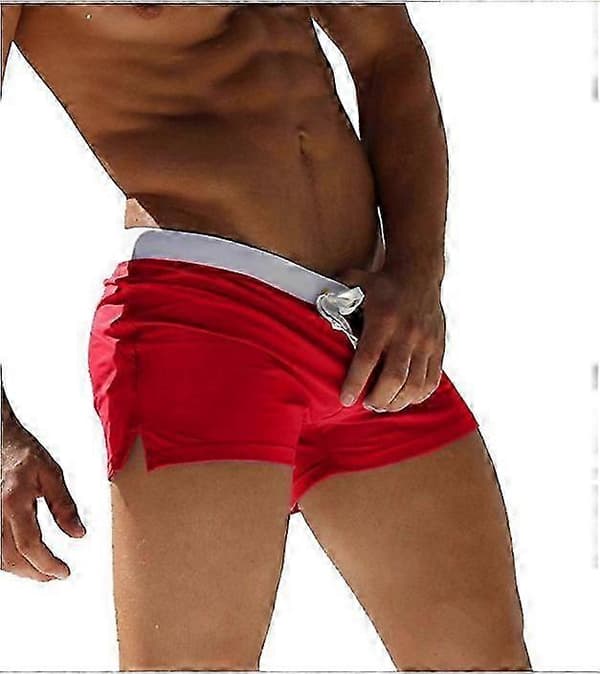 Rento miesten rantashortsit uimashortsit taskuilla Red L