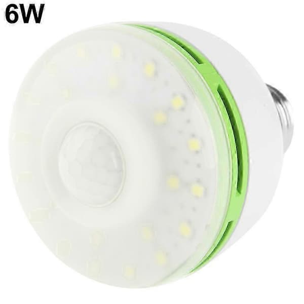 2025 6W Mänsklig Sensor Lampa Vitt Ljus 48 LED, Bas Typ: E27
