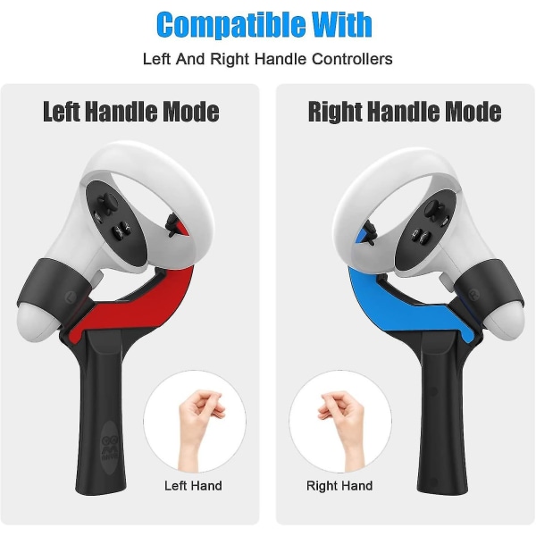 Bordtennis Paddle Grip-håndtak kompatibelt for Oculus Quest 2 Touch-kontrollere som spiller bordtennis Vr-spill