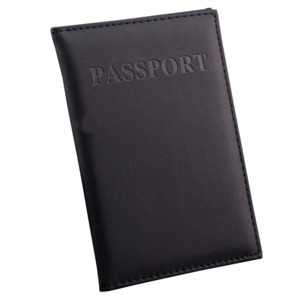 Passkoffert Passholder Kunstskinn Sort svart black