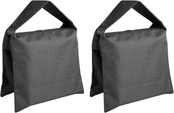 Kraftig fotografisk sandsäck Studio Video Sandsäck för ljusstativ, bomstativ, stativ -2-pack