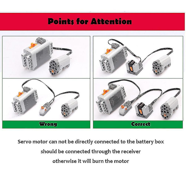 Moc Power Functions Motorpakke M/l/xl/servo Motor Mould King Forbedret Aa Aaa Batteriboks Tekniske Deler Diy Bil Lastebil Power Up 4 Servo red