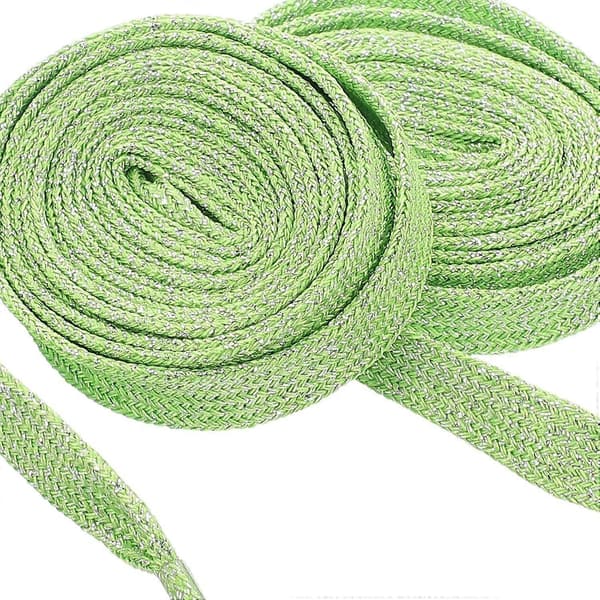 Glitrende farvede flade snørebånd 2 stk. robuste erstatningssnørebånd i polyester til