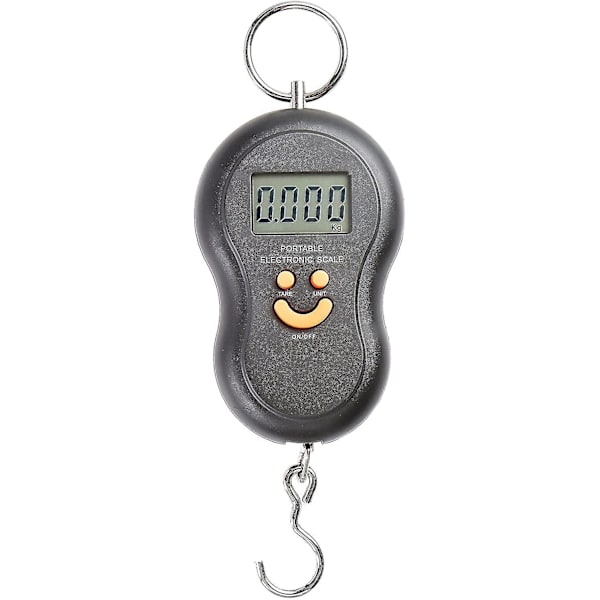 Bärbar elektronisk resevåg 50 Kg / 10 G, Svart