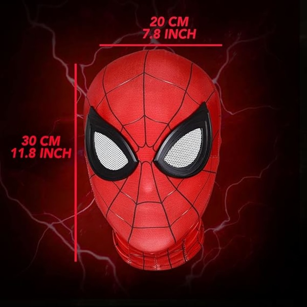 Spider Man-maske for barn og voksne | Superhelt kostyme | Premium kvalitet | Tegneserier | Cosplay | Halloween