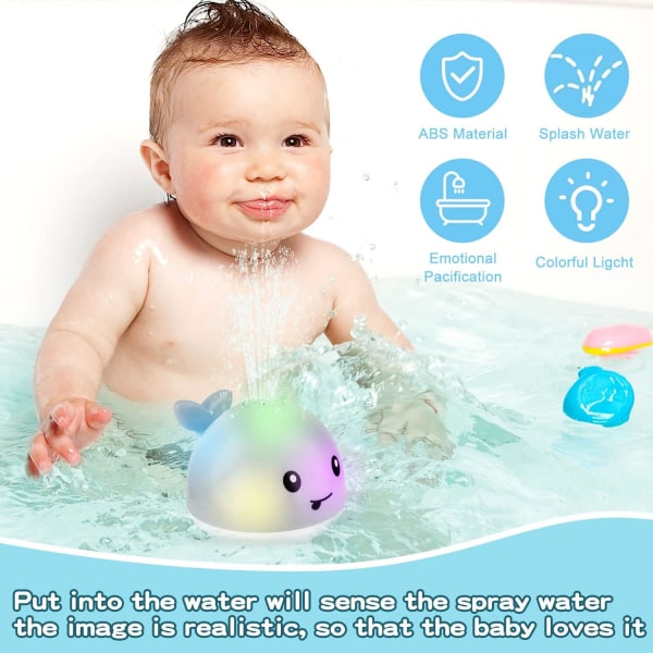 Baby kylpy- ja allaslelu, valaskylpylelu lapsille Mustekala Baby kylpylelu Sprinklerikylpylelut, yli 1-vuotiaille baby taaperoille Lahja (A)