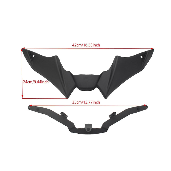 Motorsykkel Sport Downforce Front Spoiler Aerodynamisk Vinge Deflektor for Mt-09 Sp 2021-2023 Mt09 Black