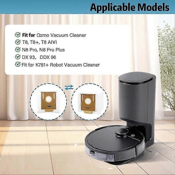 Støvpose til Yeedi K781+ Vac Station til Ecovacs Deebot Ozmo As Shown