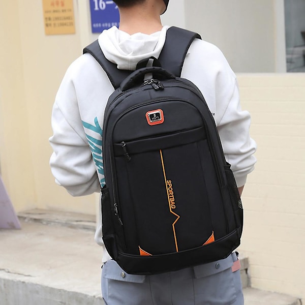 Unisex Multifunktionell Casual Laptop Ryggsäck Utomhus Affärsresa Arbetsryggsäck Presenter Orange