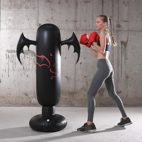 Uppblåsbar boxningspelare Vuxen dekompressionsglas Sandsäck Indoor Fitness