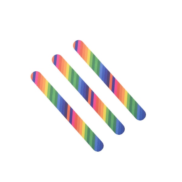 Mini bærbar regnbue neglefilsliber poleringssandbuffer manicureværktøj